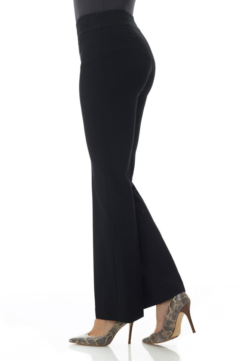 Rekucci Women's Secret Figure Pull-On Knit Bootcut Pant w/Tummy Control (16 Short, Black) - Image 2